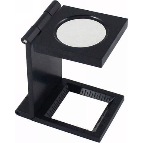 Foldable Metal Desktop Magnifier, Thread Counter, 10X Magnification, for Work, Office, Home, Repair, Hobby, Craft and Press. (1/5)