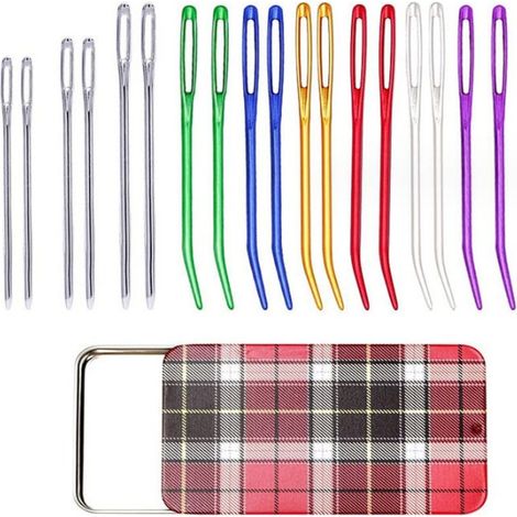 G-Sewing Needles, Handmade Wool Needle, Big Eye Needles with Stor (1/4)