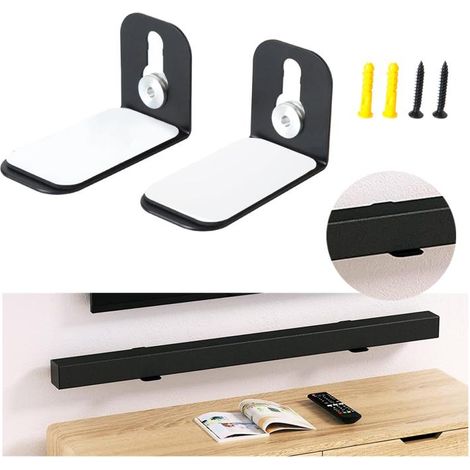 Support mural universel pour barre de son en forme de L