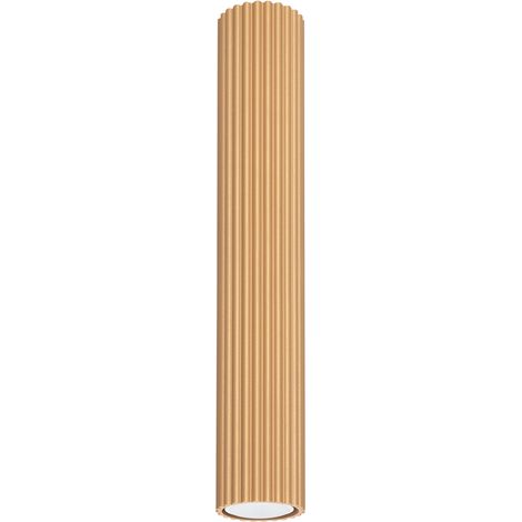 Spot plafond moderne doré tube rainuré 40cm GU10 10W (1/5)