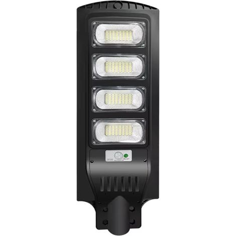 TrAdE Shop Traesio - Lampione Solare A Led 240w Ip65 Sensore Di Movimento Telecomando Per Parchi Cortili Strade - (1/3)