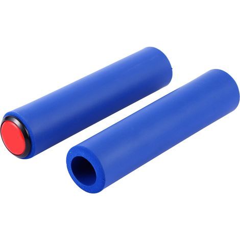 Poignée Vélo Bleu 2 Pièces Confortable pour Guidon 18mm Diamètre (1/3)