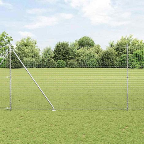 Zaunpfosten 52 pcs Grau 3,2 x 3,2 x 215 cm