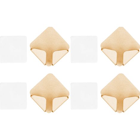 Lot de 4 supports adhésifs sans perçage pour câbles électriques, organiseur de prises murales doré pour maison. (1/5)