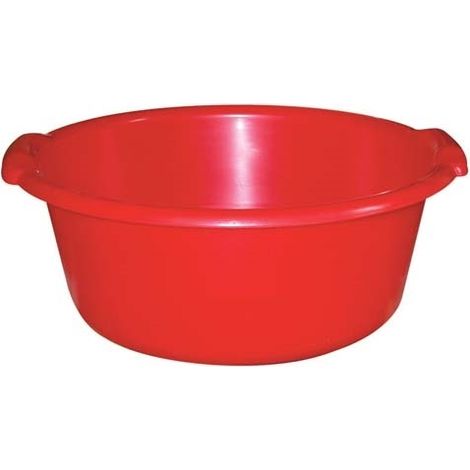 Cubeta redonda de 11l D38x16cm roja - aluminio y plástico
