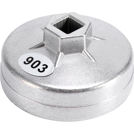 Chiave per filtro olio in alluminio da 74 mm a 14 scanalature, strumento di rimozione della bussola, colore argento 903 per BMW Audi Benz.
