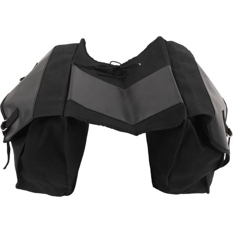 Sacoche arrière de vélo portable, grande capacité, pour VTT, noire (1/5)