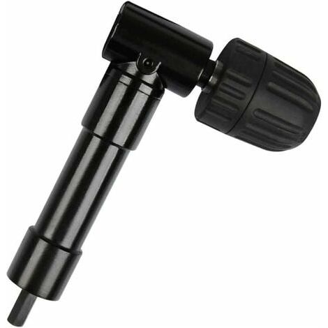 Mandrin à Angle Droit 90° Auto-Serrant, Coude de Perceuse à Dégagement Rapide, Embout Visseuse, Renvoi d'Angle, Adaptateur de Foret pour Perceuse (1/5)