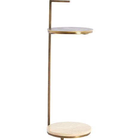 Light & Living Beistelltisch LEDA aus Travertinstein Sand