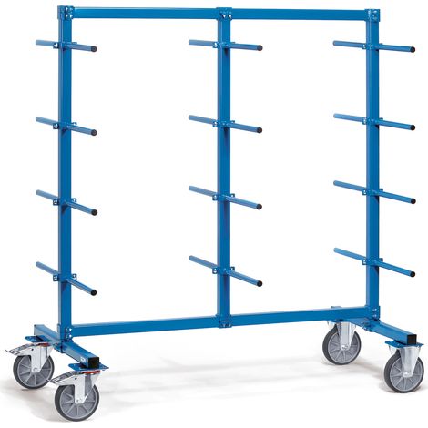 Fetra Tragarmwagen 1600x800mm, 24 Tragarme zweiseitig mit PVC-Schlauch mit Abrollsicherung