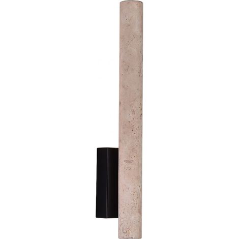 Applique murale décorative LED 6W travertin noir et crème style loft (1/3)