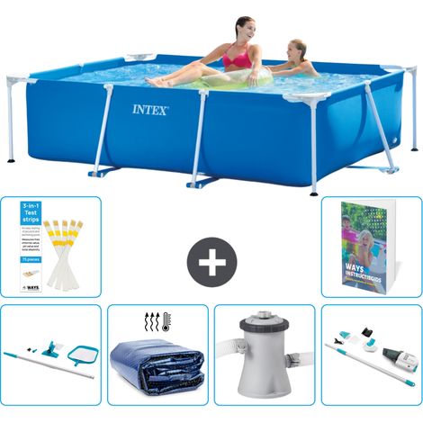 Intex Piscina con estructura Rectangular - 220x150x60 cm - 7-piezas  S149