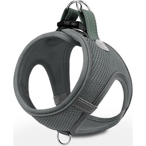 Pettorina Cane Gatto Gilet Mesh Traspirante Marrone S Regolazione Regolabile Riflettente Lavabile in Lavatrice (1/5)