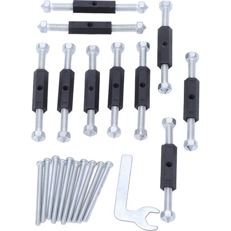 Kit réparation boîte électrique 86 avec entretoises vis clé acier allié pour fixer interrupteur prise murale 10 entretoises 10 vis 1 clé (1/5)