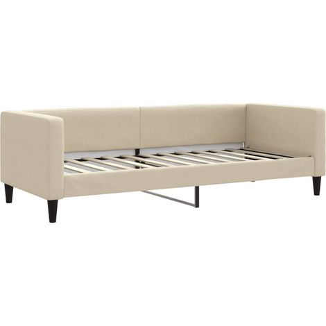 vidaXL Letto da Giorno Crema 80x200 cm in Tessuto (1/5)