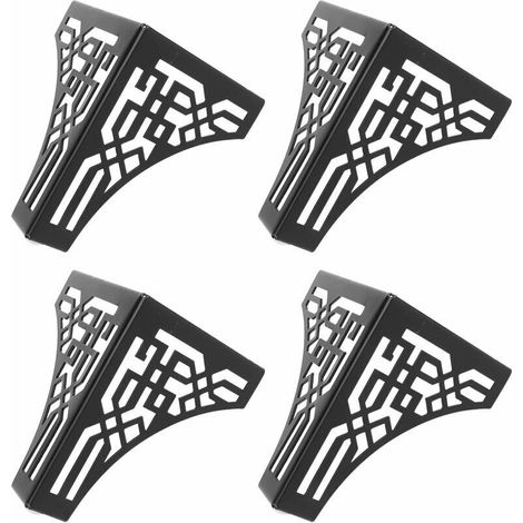 4pcs Meubles Pieds Creux Pieds de Meuble Modernes Pieds Noir 13cm——,