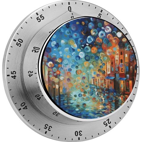 Minuteur de peinture aux couleurs exquises, magnétique en acier (1/5)