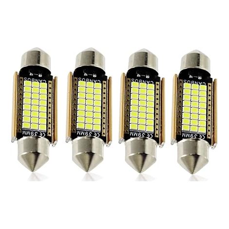 39mm Festoon C5W Ampoules LED 6000K Blanc Canbus extrêmement Lumineux sans Erreur 6411 6413 6423 6461 DE3425 Lumières de Porte de Plaque d'immatriculation de dôme intérieur (1/5)