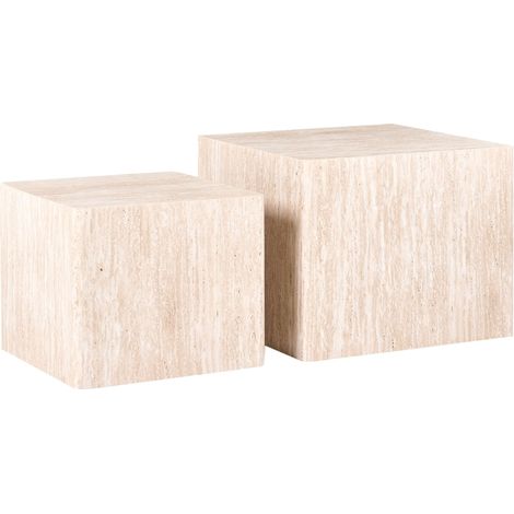 Couchtisch 2er Set TERO Travertinoptik