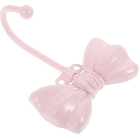 Patère Murale en Métal Rose de Nœud Français, Crochet Décoratif Mural pour Manteaux, Chapeaux, Serviettes, Petite Taille 10,4 X 8,6 X 4 Cm, Rangement Polyvalent pour Chambre, (1/5)