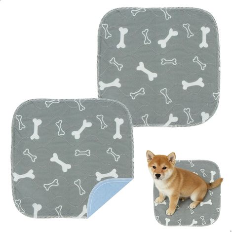 Tapis Absorbant Chien, Alèses pour Chiots Lavables, Alèses D'entraînement Réutilisables pour Chiens, Adaptées Aux Chiots, en Voiture Et en Voyage,2 Pièces 30 × 30 CM (1/5)