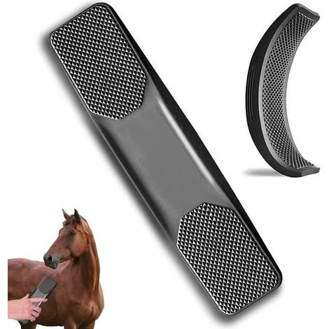 Brosse de Toilettage pour Chevaux,Brosse de Cheval Massage 6 en 1 Brosse pour la Mue Cheval, Pour Enlever les Poils Secs et Lâches