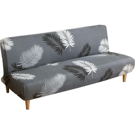 1 Housse De Canapé Clic Clac Extensible 3 Places Sans Accoudoirs 180-210cm Polyester Pour Salon (1/5)