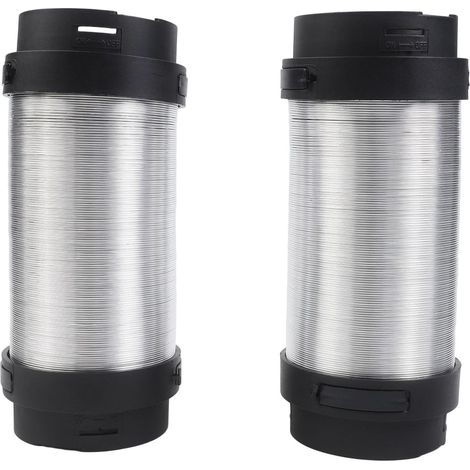 Lot de 3 conduits d'air chaud en feuille d'aluminium 75 mm pour (1/4)