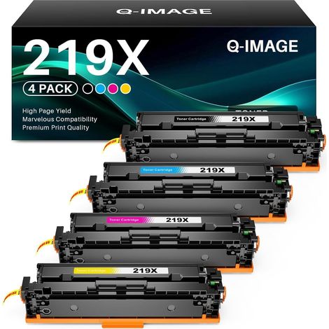 219X Cartouche de Toner Compatible avec HP 219X 219A Toner Lot de 4 (1/5)