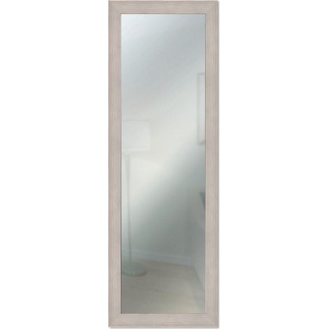 Lupia - Specchio da Parete lungo Moderno con cornice BOSTON 50x150 cm, Legno MDF, Design Shabby Chic, per Camera da Letto, Soggiorno, Ingresso, Montaggio Verticale o Orizzontale Beige (1/4)