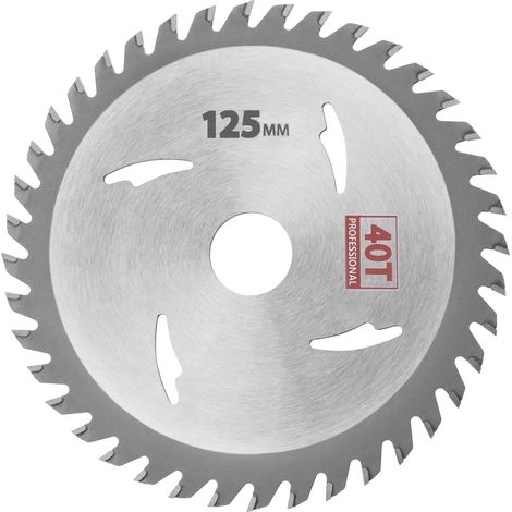 Lame de scie circulaire 125 mm - 40 dents - Pour couper du bois, du contreplaqué, des cloisons sèches, des panneaux de fibres à densité moyenne, en plastique, matériaux non métalliques (1/5)
