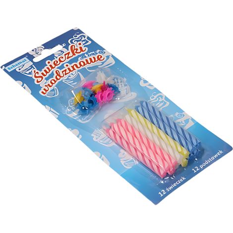 Diagrama de velas de cumpleaños pequeñas y coloridas (12 piezas) (1/2)