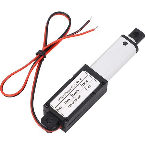Vérin électrique linéaire 24V CC course 20mm poussée 150N vitesse 4mm/s IPX4 actionneur linéaire pour aspirateurs robots (1/5)