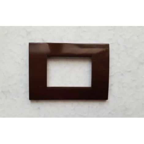 TRADE SHOP - Placca Placche Placchete Compatibili Living Light In Abs 3 4 7 Posti Colorate - Marrone -3 fori     -