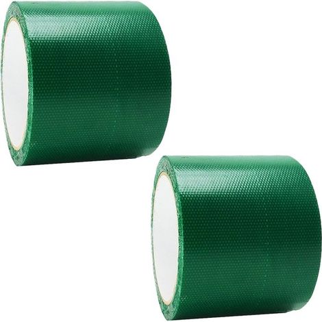 Cinta tiendas campaña, 2 piezas, 500 x 8 cm, Cinta sellado impermeable, Cinta reparación fibra vidrio, Reparación tela, Adhesivo fuerte, Verde (1/5)
