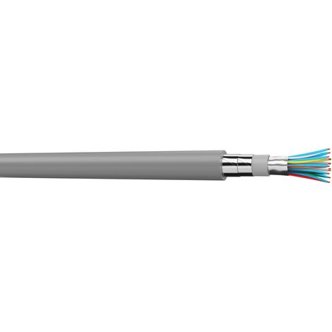Câble téléphonique CAE Groupe 30 conducteurs, 24 AWG 15 paires, Armé feuillard acier Gris, Gaine PVC