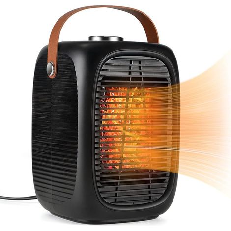 Fan Heater, 1000W Electric Fan Heater, Energy-Saving Electric Space Heater with 3 Modes, PTC Ceramic Heater, Portable Mini Electric Fan Heater for Bedroom, Office, Living Room (1/5)