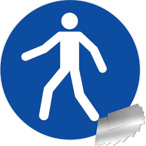 Panneau obligation d'utiliser le passage - Alu Ø450mm - 4010854