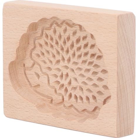 Moule à gâteau animal, joli moule à gâteau en bois coloré, presse à gâteau facile à mouler, moule à gâteau lisse, hérisson (1/5)