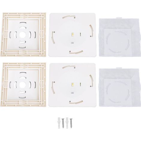 2 Pack Éclairage Solaire pour Poteau LED Chaud et Blanc Étanche Alimenté par Énergie Solaire pour Terrasse Balcon Blanc - KZQ (1/5)
