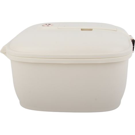 Reisaufbewahrungsbehälter, großes Fassungsvermögen, luftdicht verschlossen, Reisstreuer, Aufbewahrungseimer, cremeweiß, 5 kg (1/5)