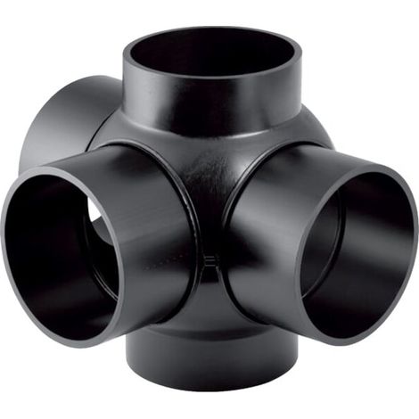 Geberit PE Culotte à bille 88,5° triple, raccords décalés de 90°, DN 125 / 100, 368.605.16.1 (1/4)