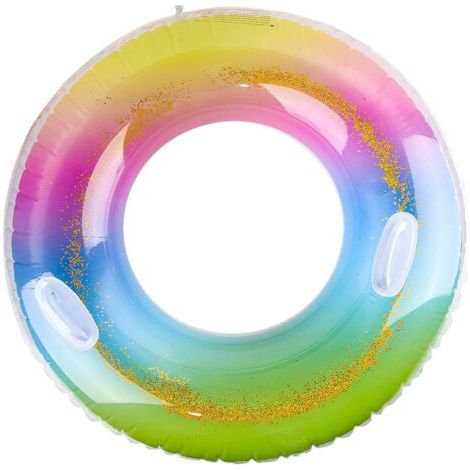 Paillette Anneau de Natation, Bouée de Piscine, Flotteur de Piscine pour Enfants et Adulte, Bouée Transparente Paillettes, Jeux Gonflables Eau pour Piscine et (1/5)