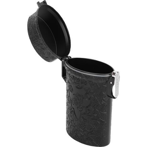 Tragbarer, luftdichter Behälter aus leichter, wasserdichter und versiegelter Aufbewahrungsbox aus Aluminiumlegierung mit Pfeife und Schnur für Reisen, Schwarz (1/5)