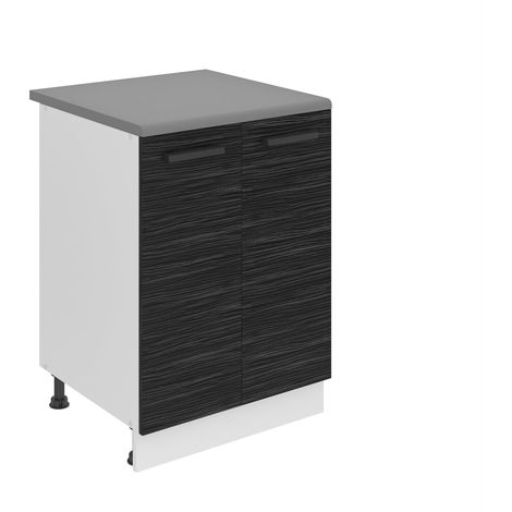 BELINI Meuble Cuisine Bas avec Plan de Travail SD17 I Meubles de Cuisine - Taille: 51,6 x 60 x 85 cm I Petit Meuble Cuisine - 2 Portes I Couleur : ébène Royal (1/5)