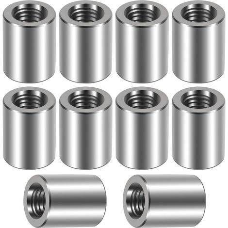 Écrous Longs Manchon M10X20 mm Manchons Filetés Ronds en Acier Inoxydable (1/5)