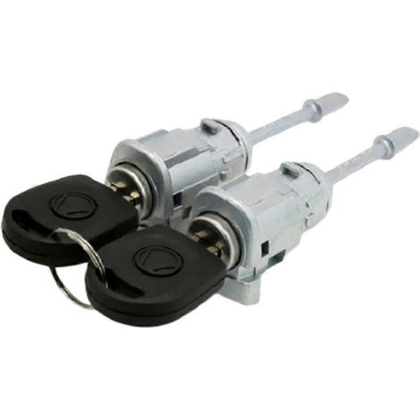 Paire de cylindres de serrure pour portes avant gauche et droite + 2 clés compatibles avec Seat Ibiza 6L 2002-2006 6L3837167B/6L3837168C 6L3 837 167 (1/5)
