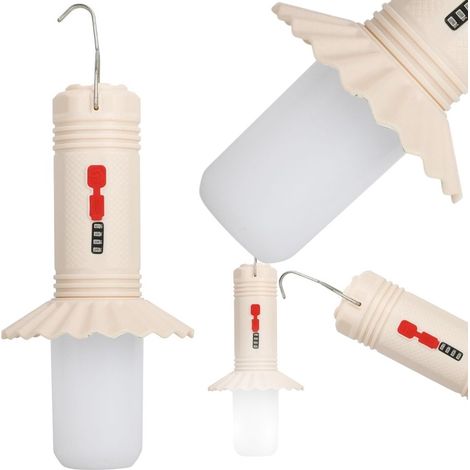 Lanterne de camping LED avec batterie externe, lampe torche et chargeur d'urgence, portable et rechargeable (1/5)