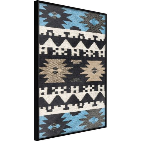 Affiche Murale Encadrée "Tribal Patterns" 40 x 60 cm Noir