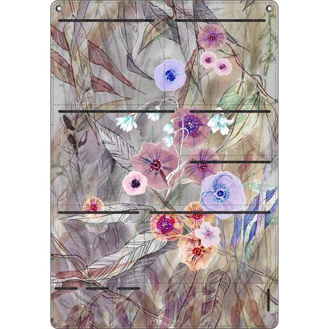 Organizer da parete in feltro Bertoni Primavera 45×65 cm - antracite, 8 tasche, stampa HD, decorativo e pratico (1/5)